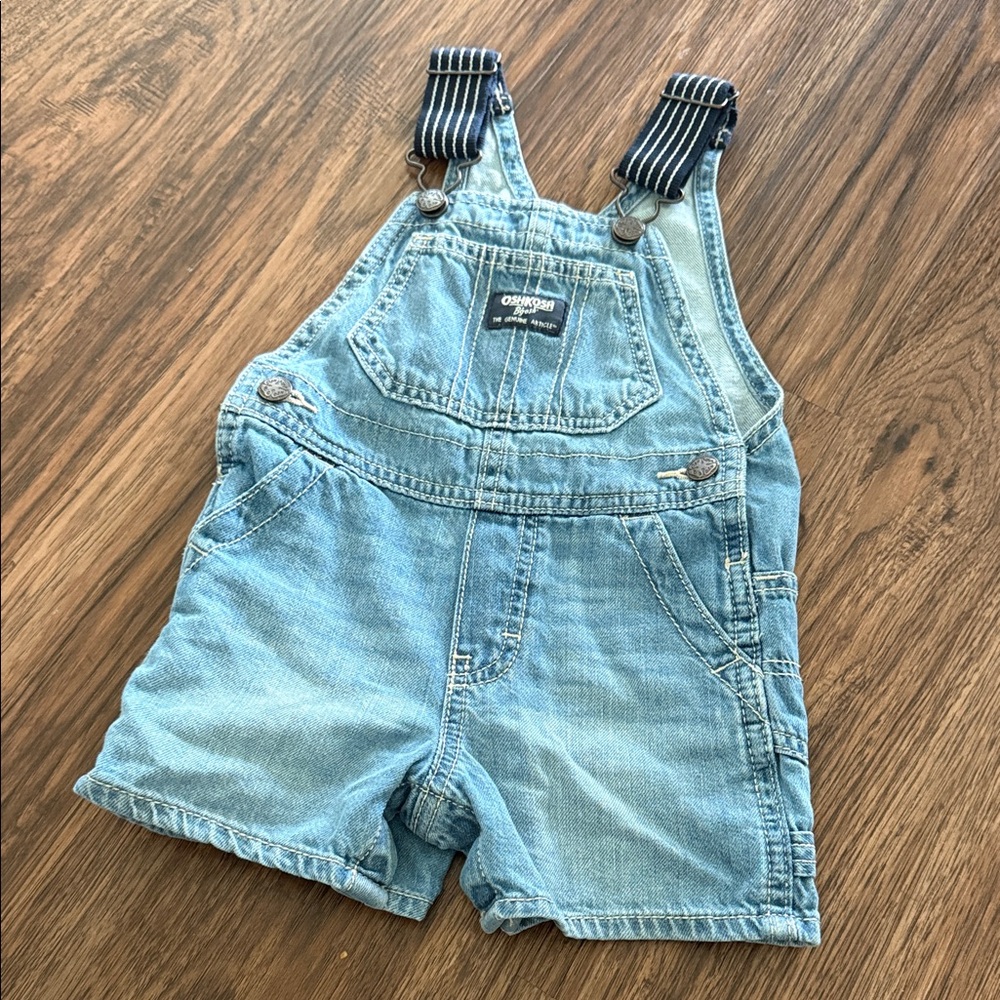 OshKosh B'gosh Blue Denim Overalls (12m)